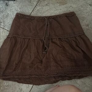 Abercrombie & Fitch Brown Bubble Mini Skirt